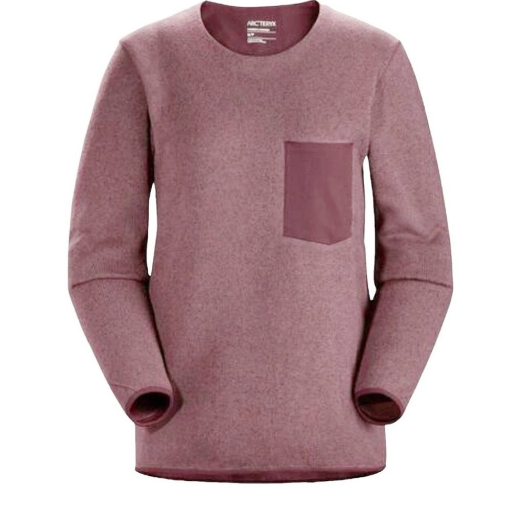 Arc’teryx Covert Sweater Women’s Large Heathered Fleece Alpenex II Burgundy